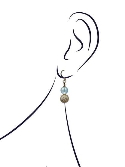 Aquamarine Filigree Ball Earrings