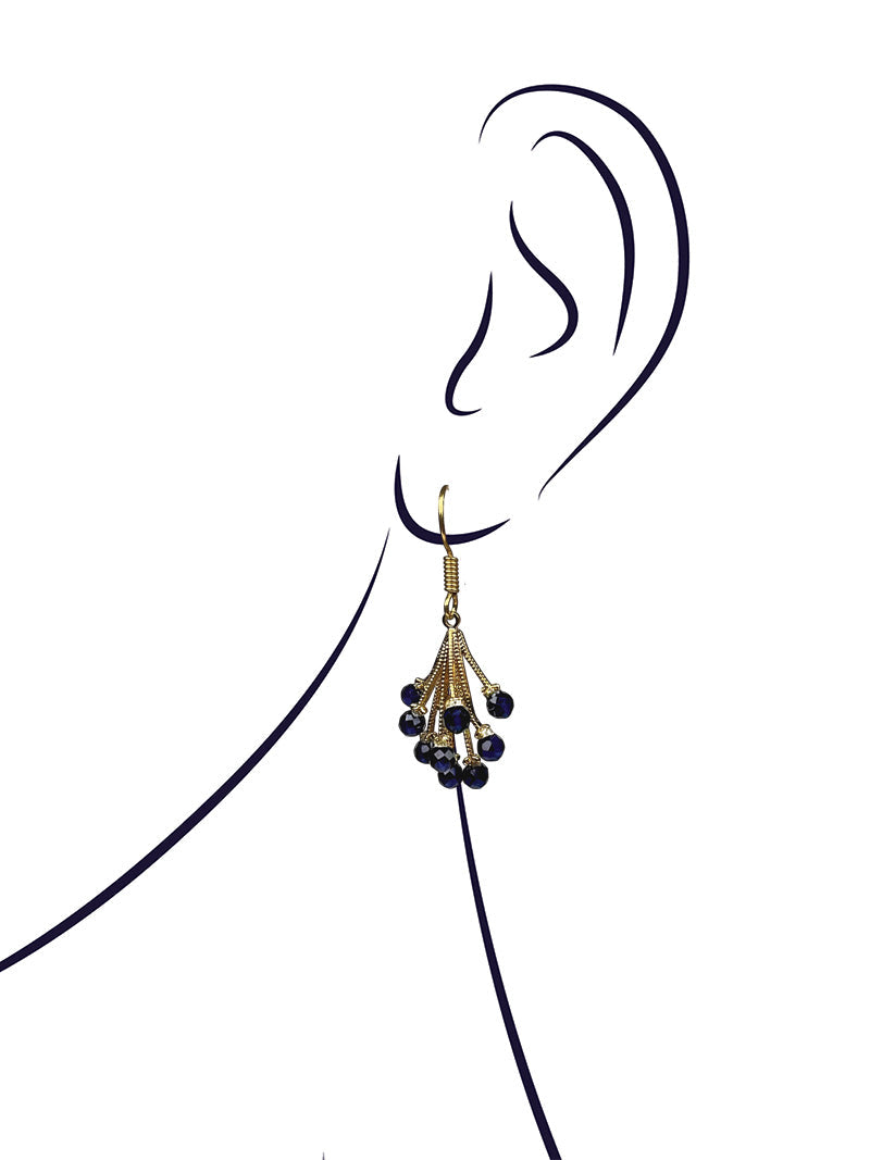 Blue lapis gold plated earrings