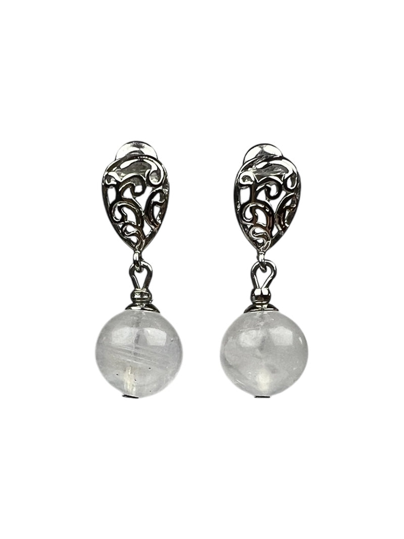 White moonstone earrings